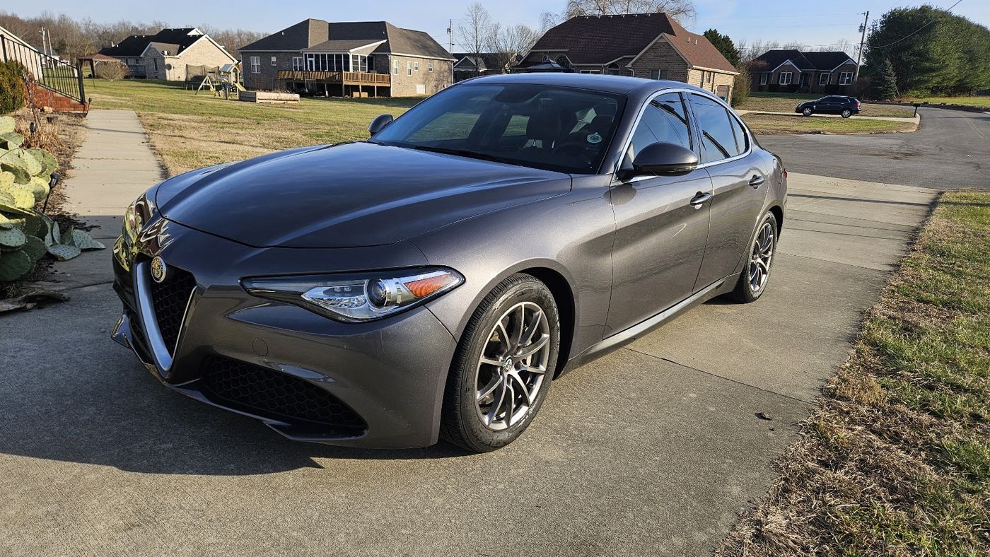 2018 Alfa Romeo Giulia parked in a driveway