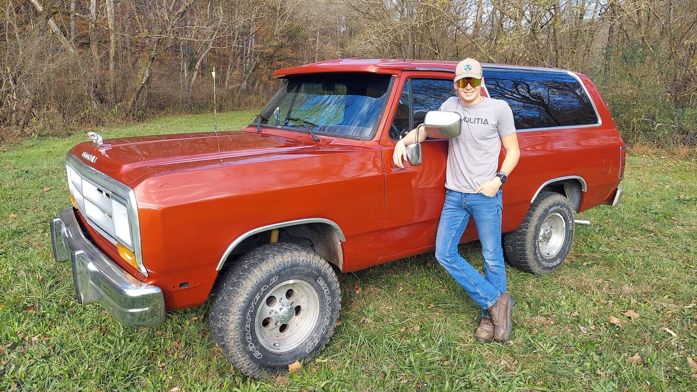 1989 Dodge Ramcharger parked on the grass