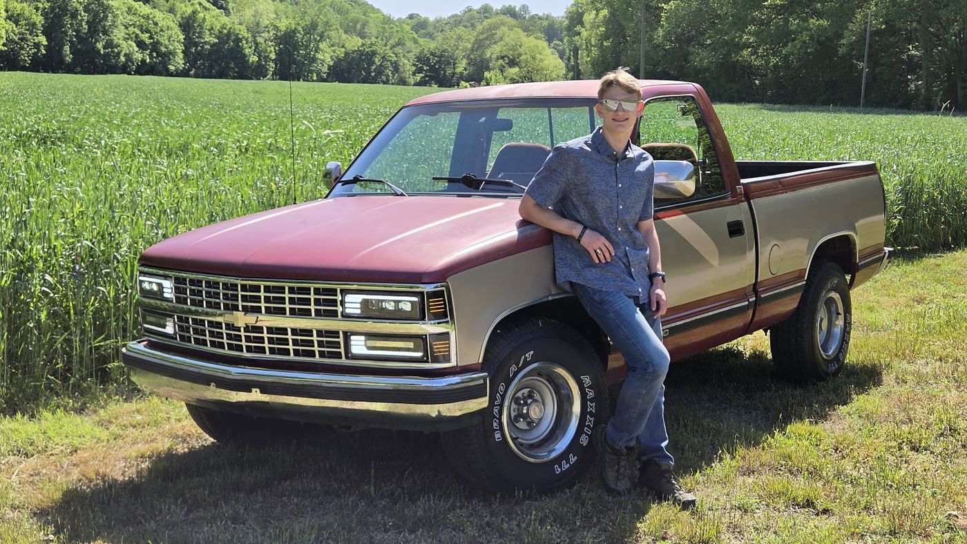 1991 Chevrolet Silverado parked in a grassy field
